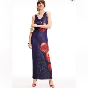 Muma World Night Cherry Midi Dress Sz M